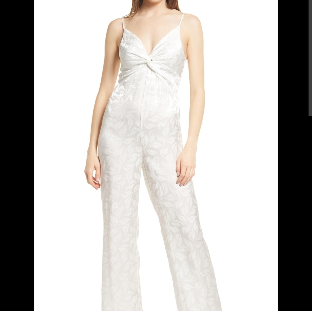 New NSR Molli Jacquard White Jumpsuit.